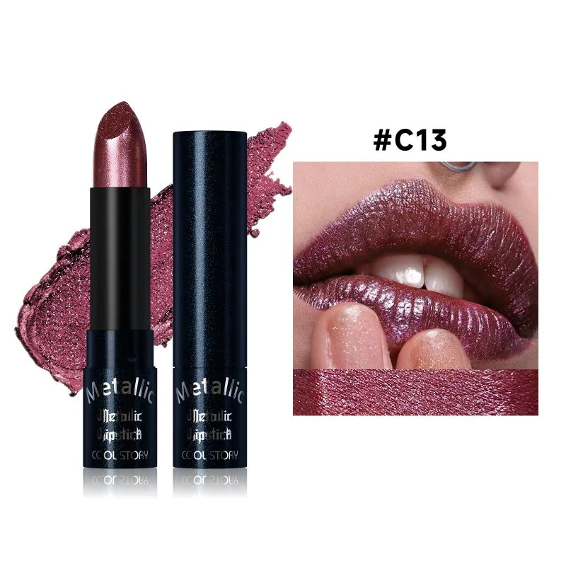 Lipstick – Waterproof Long Lasting – Metallic Purple | KIMLUD