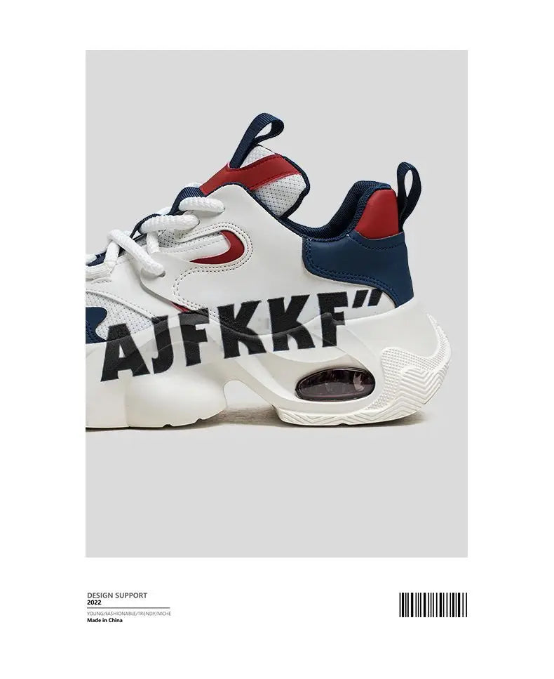 Ins Color-blocking Trendy Men's Shoes 2025 Yellow Dad Shoes Chunky Sneakers Man Thick-soled Height-enhancing Casual Sports Shoes