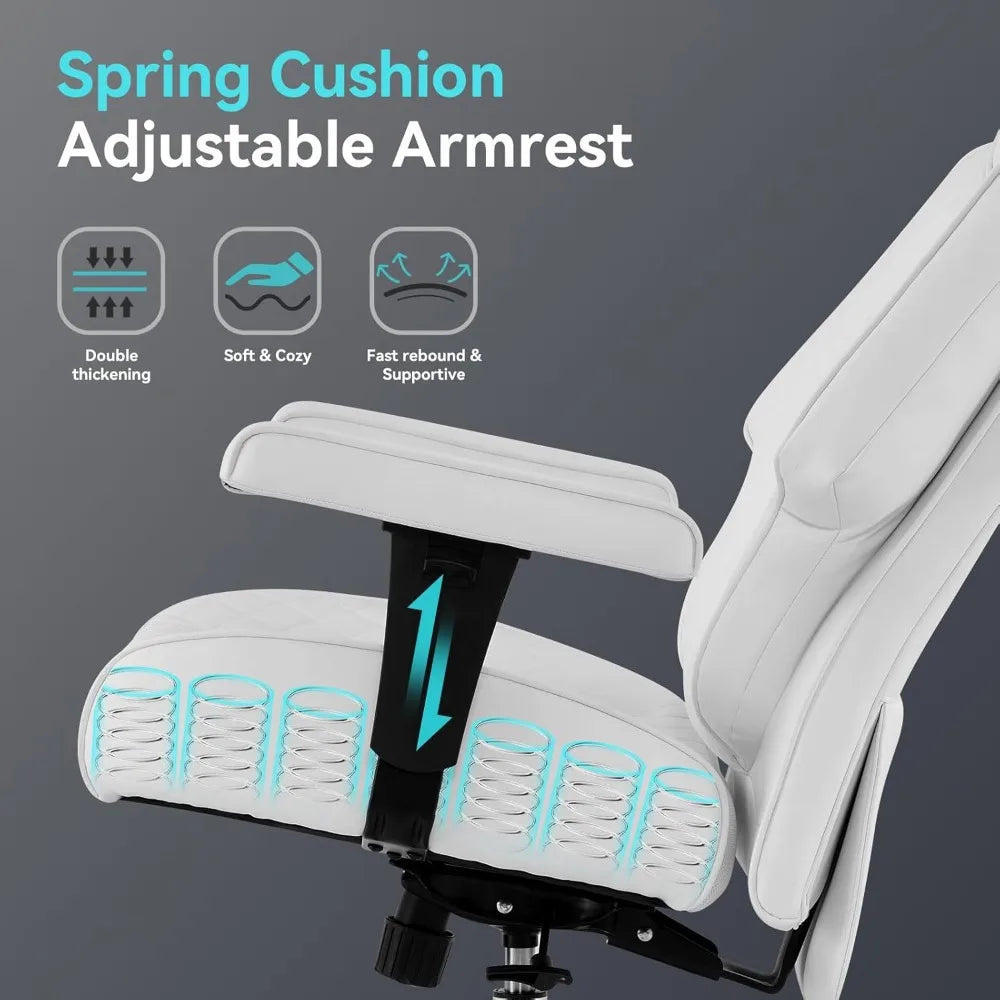 KIMLUD, big and tall office chair with footrest, pu leather high back executive office chair 400lbs, ergonomic computer chairs lumbar su, KIMLUD Womens Clothes