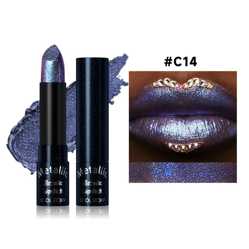 Lipstick – Waterproof Long Lasting – Metallic Purple | KIMLUD