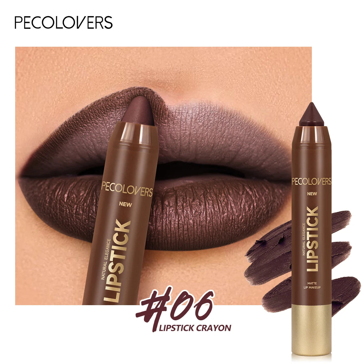 Fine Tip Lip Liner Pen Soft Mist Matte Finish — Brown Red | KIMLUD