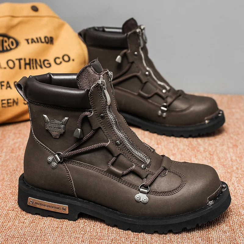 Men's Snow Boots – Waterproof Warm Plush Lining – Mid-Calf | KIMLUD