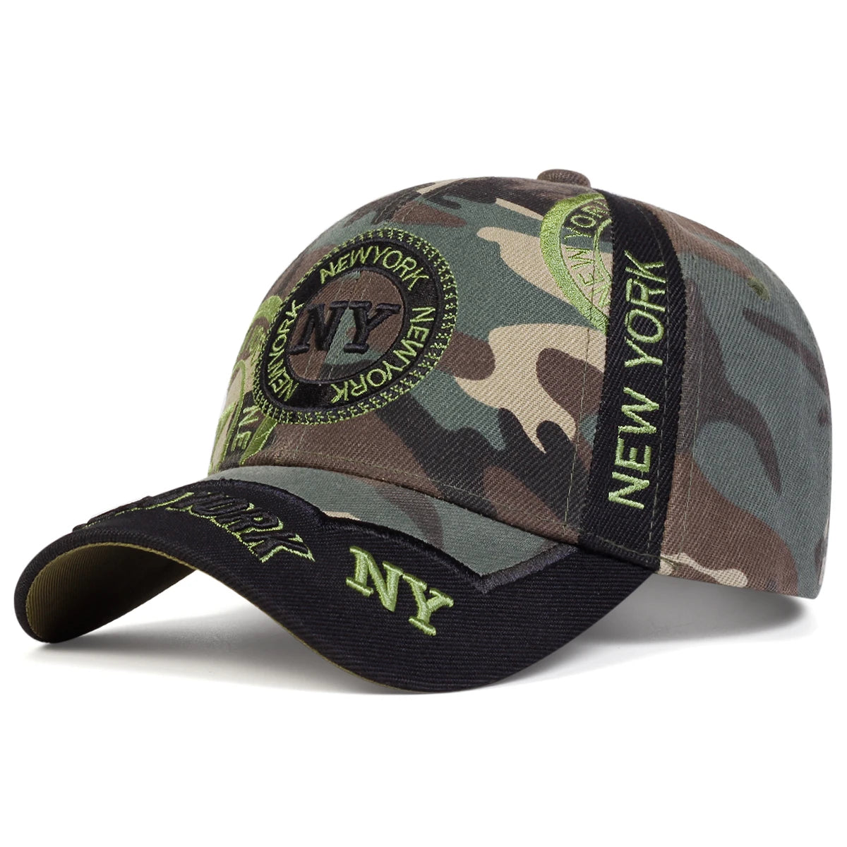 Letter Embroidered Baseball Cap Adjustable — Black | KIMLUD