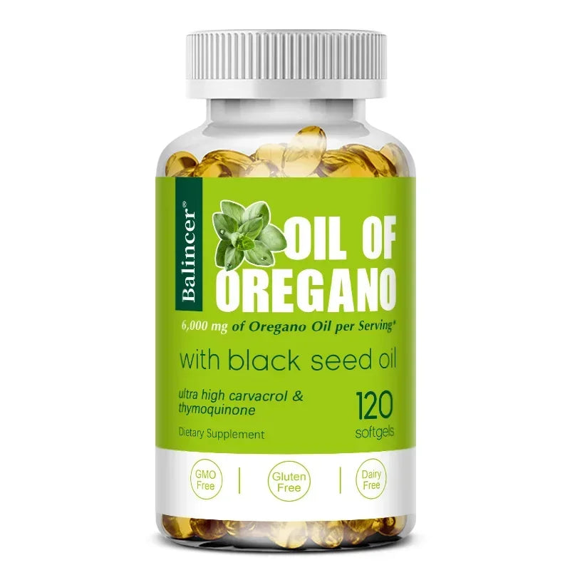 Oregano Oil Capsules-Improves Digestion and Intestinal Health,Balances Intestinal Flora,Boosts Blood Circulation,Immune System