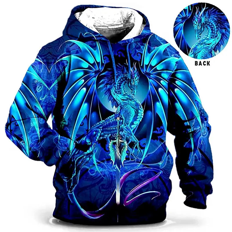 Men's Hoodie – 3D Printed – Elastane Polyester – Unknown Color | KIMLUD