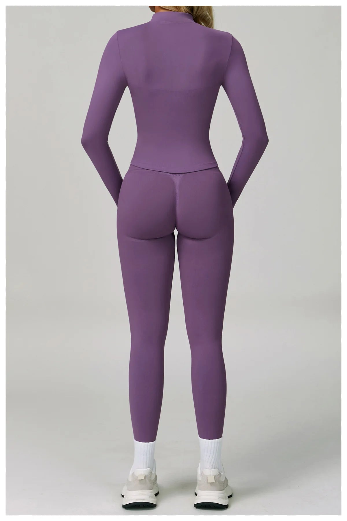 Seamless Nylon-Elastane Yoga Set High Waist Breathable — Crimson Red | KIMLUD
