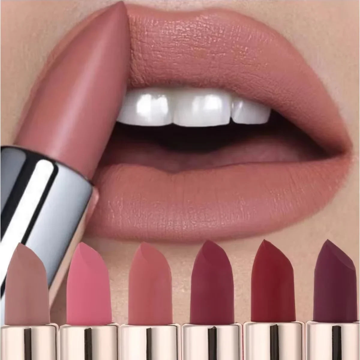 Velvet Matte Lipstick Waterproof Long-Lasting — Mauve Pink | KIMLUD
