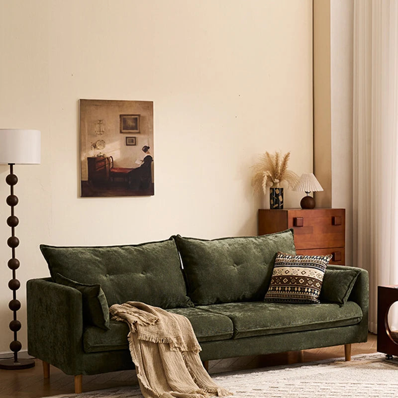 Minimalist Modern L-Shaped Sofa With Plush Cushions — White | KIMLUD