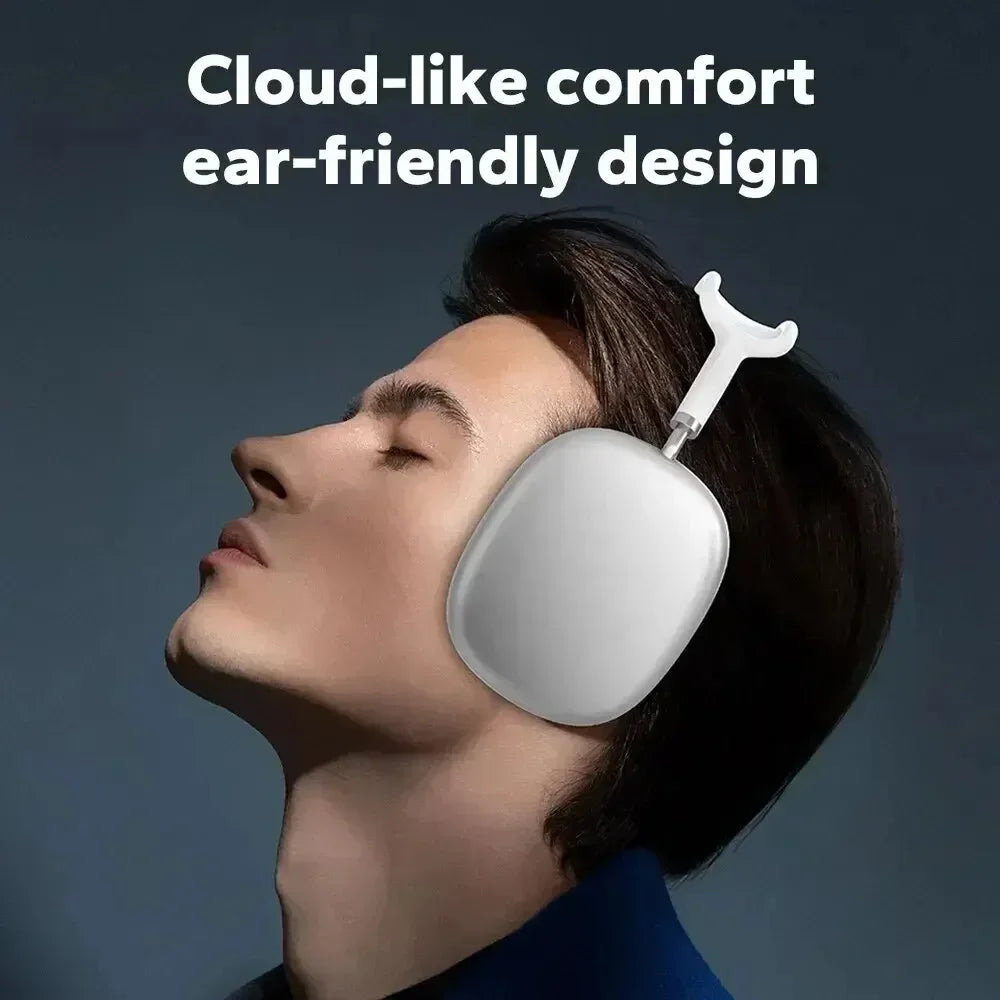 Bluetooth Wireless Headset With Mic — White | KIMLUD