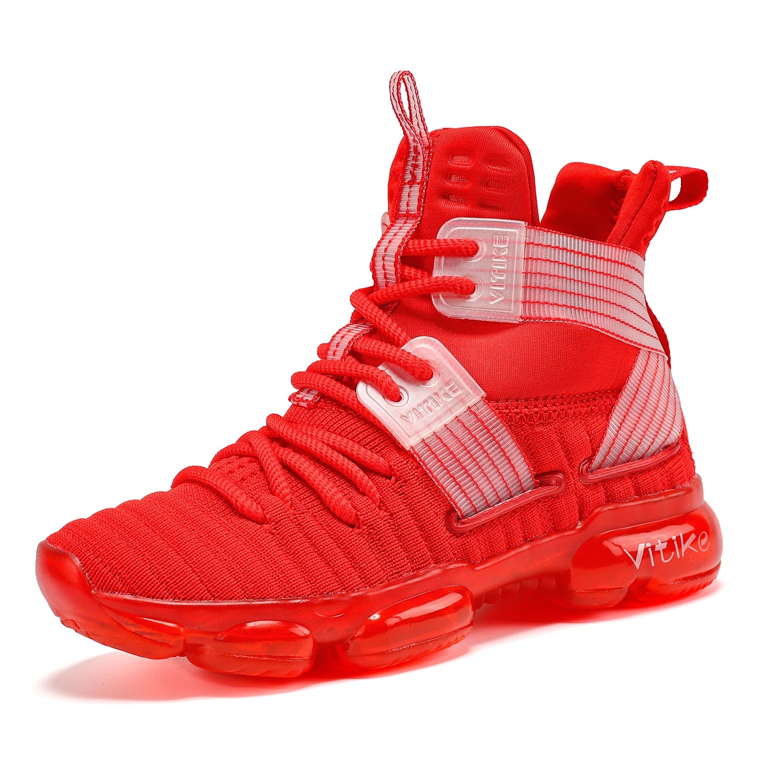 Kids Basketball Shoes High-top Sports Shoes Sneakers Durable Lace-up Non-Slip Running Shoes Secure for Little Kids Big Kids and