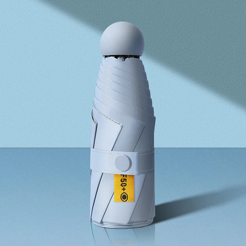 KIMLUD, Compact Travel Mini Umbrella Uv Protection Capsule Umbrella 5 Fold Ultra Lightweight Sunshade Umbrellas Protable Manual, KIMLUD Womens Clothes