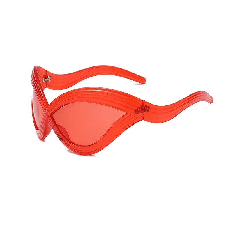Cat-Eye Sunglasses Plastic Frame Travel Sun Protection — Black | KIMLUD