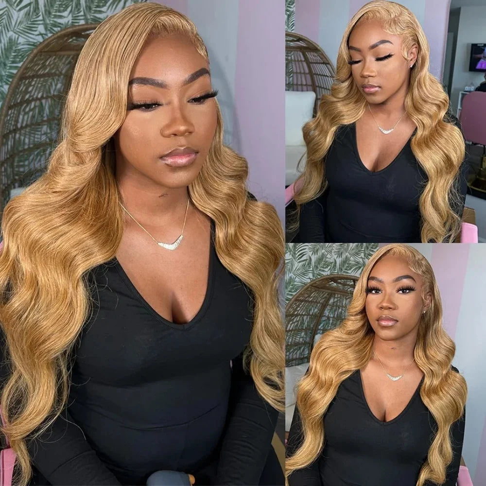 Lace Front Wig – Body Wave – Honey Blonde #27 Hair – 13x6 HD Lace | KIMLUD