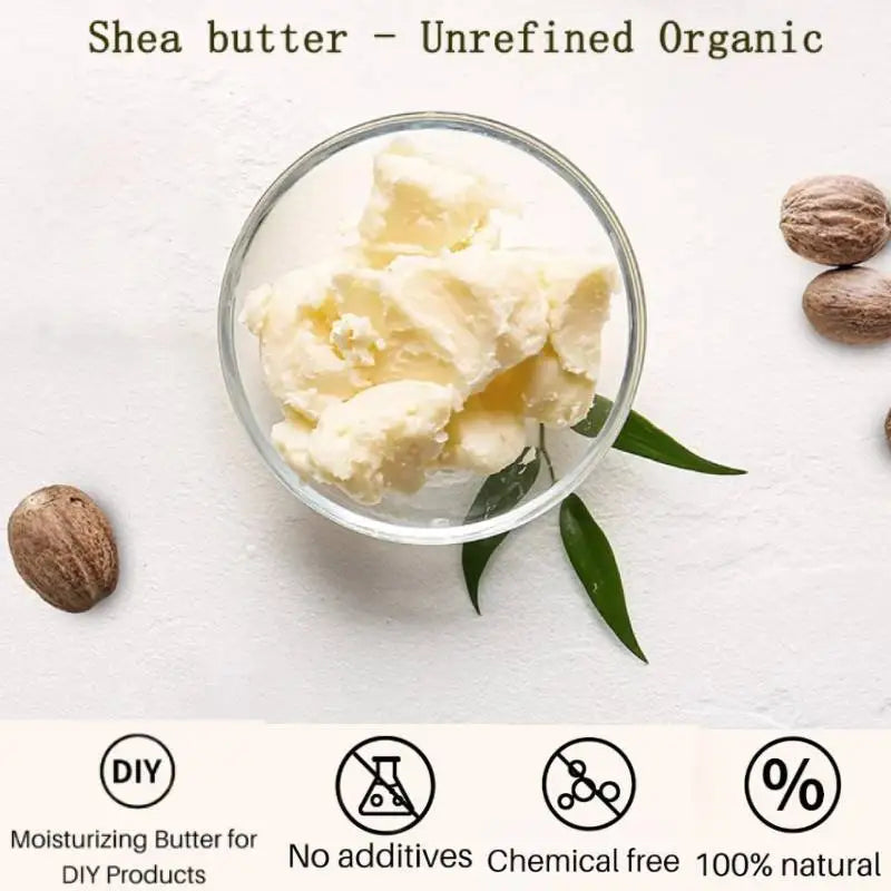 Dimollaure 50g Natural Organic Unrefined Shea Butter Oil Skin Care Body Oil Moisturizing Nourishing Body Massage Cosmetics Oil