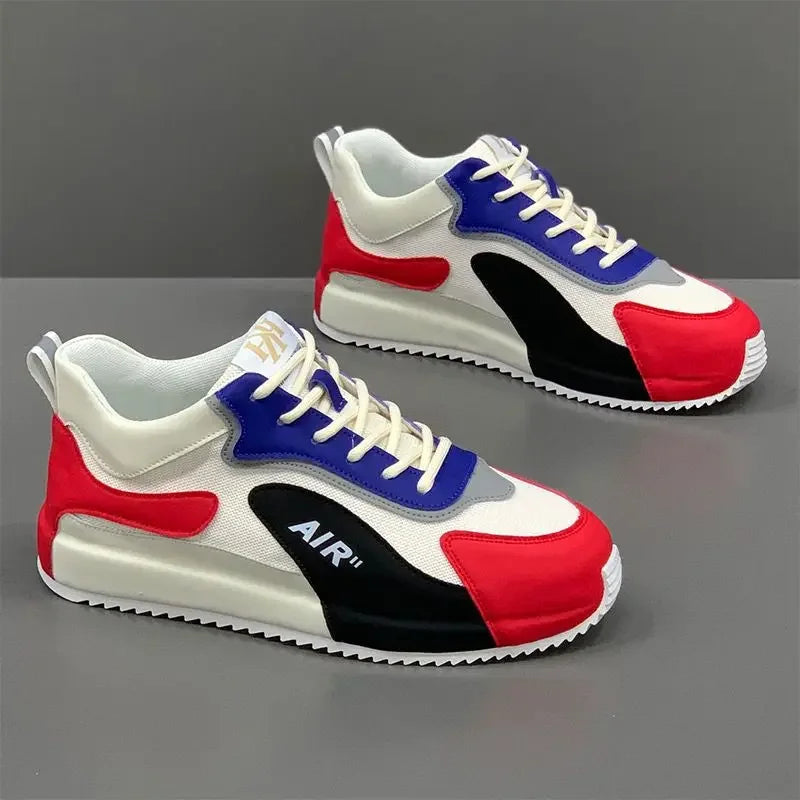 Sneaker Casual Men Designer Cover Bottom Board Shoe Fashion Microfiber Leather/Mesh Breathable Increased Internal Platform Shoes