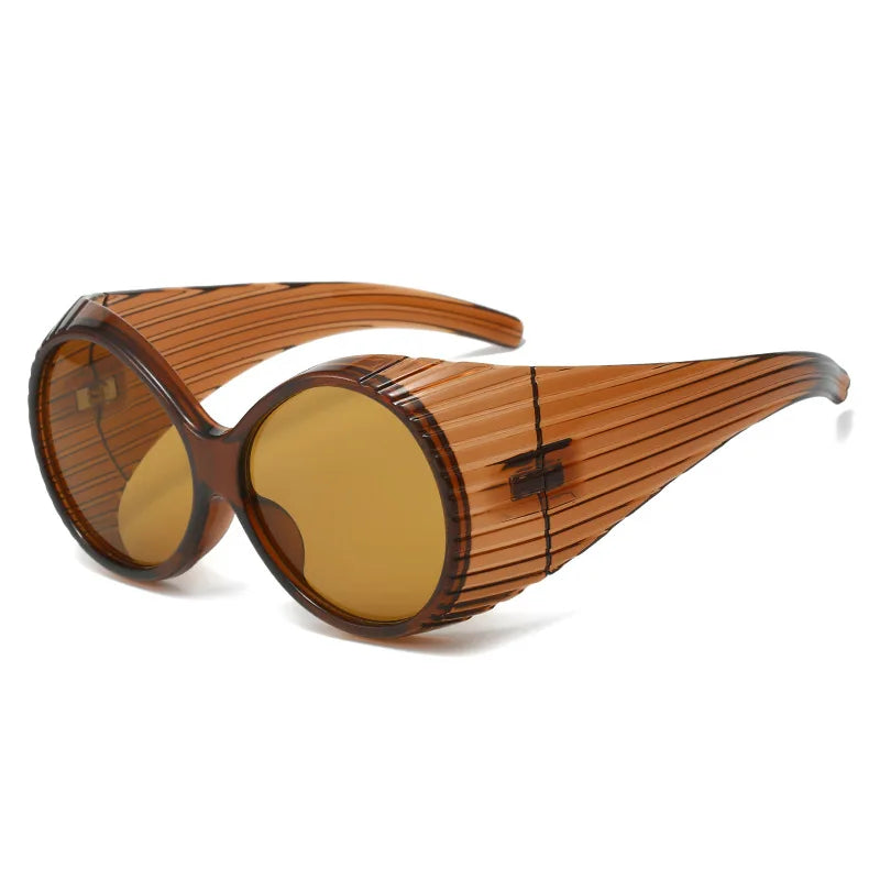 Punk Polycarbonate Solid Sunglasses — Black | KIMLUD
