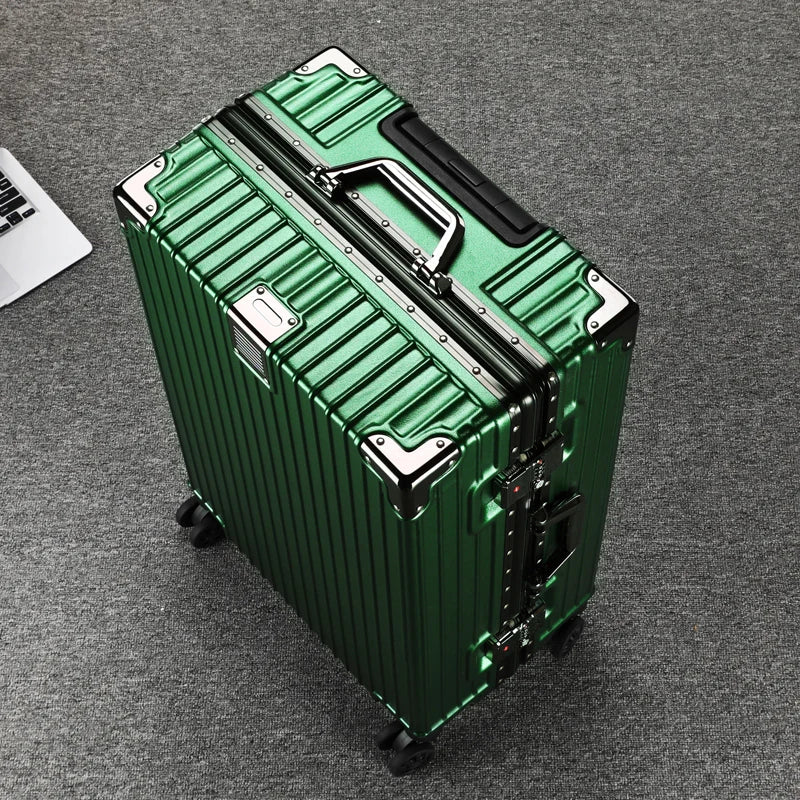Travel Suitcase Aluminum Frame 20 Inch Carrier Suitcase 0n Wheels Durable Password Suitcase 26/28/30  Large Capacity Luggage