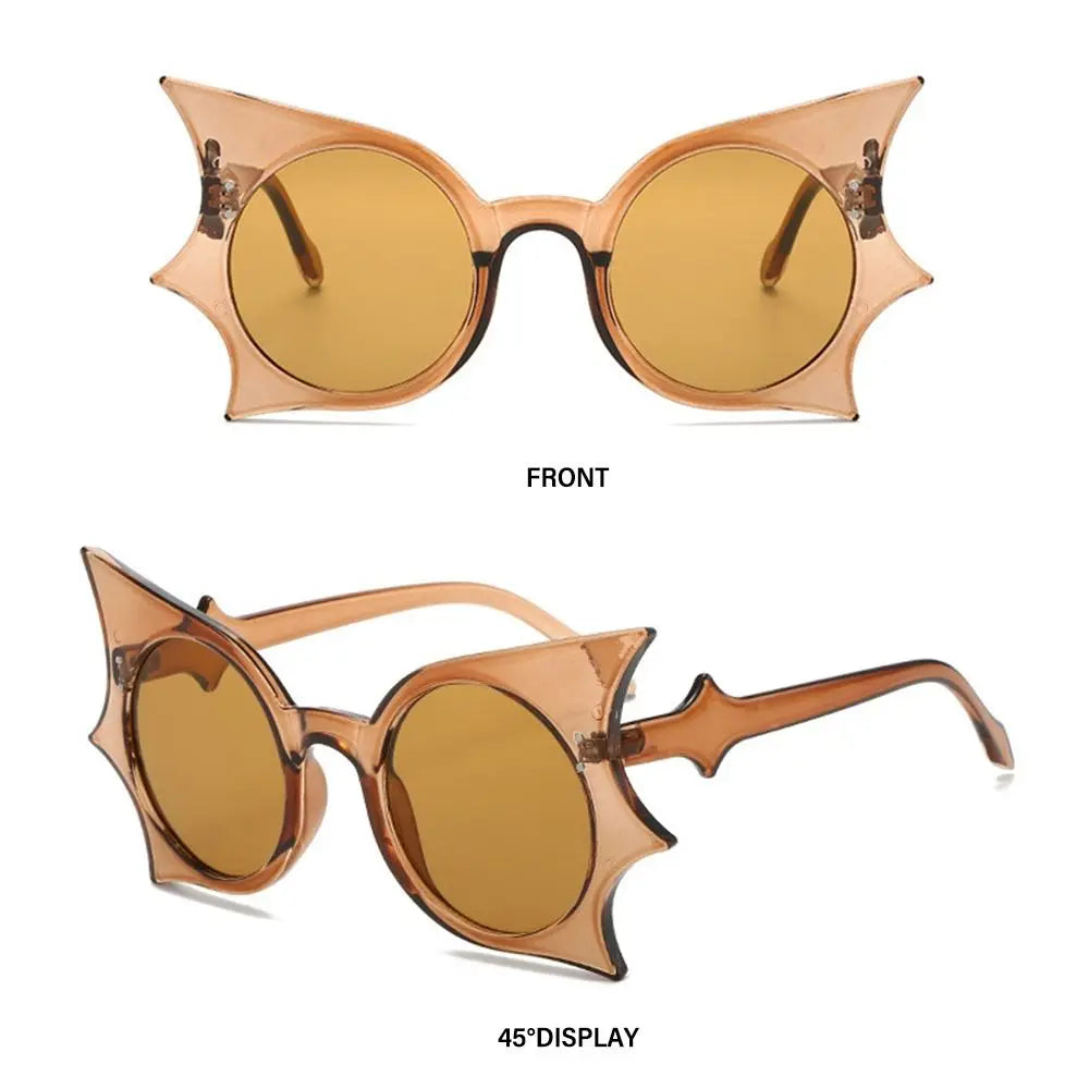 Rimless Bat Shaped Sunglasses UV 400 Protection — Multicolor | KIMLUD