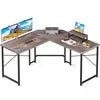 -Factory Furniture Wholesale Customization Large Cheap L-Shaped Simple Computer Desk With Shelf For Office Home