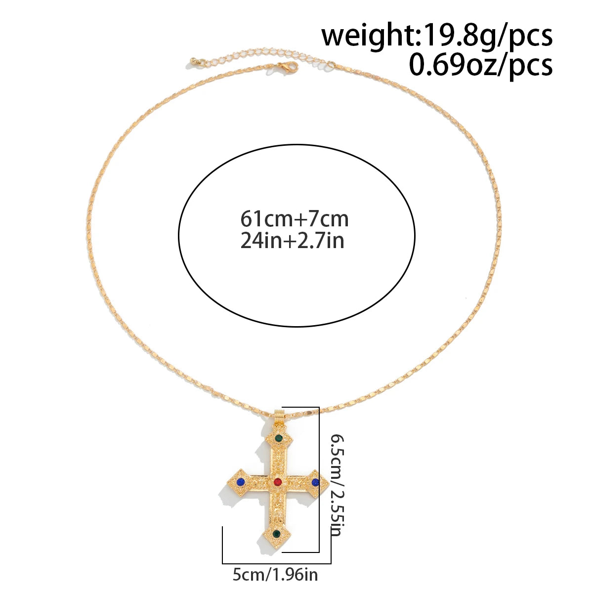 KIMLUD, IngeSight.Z Exquisite Vintage Juses Cross Pendant Men Necklace Trend Classic Imitation Pearl Choker Women Punk Party Jewelry, KIMLUD Womens Clothes