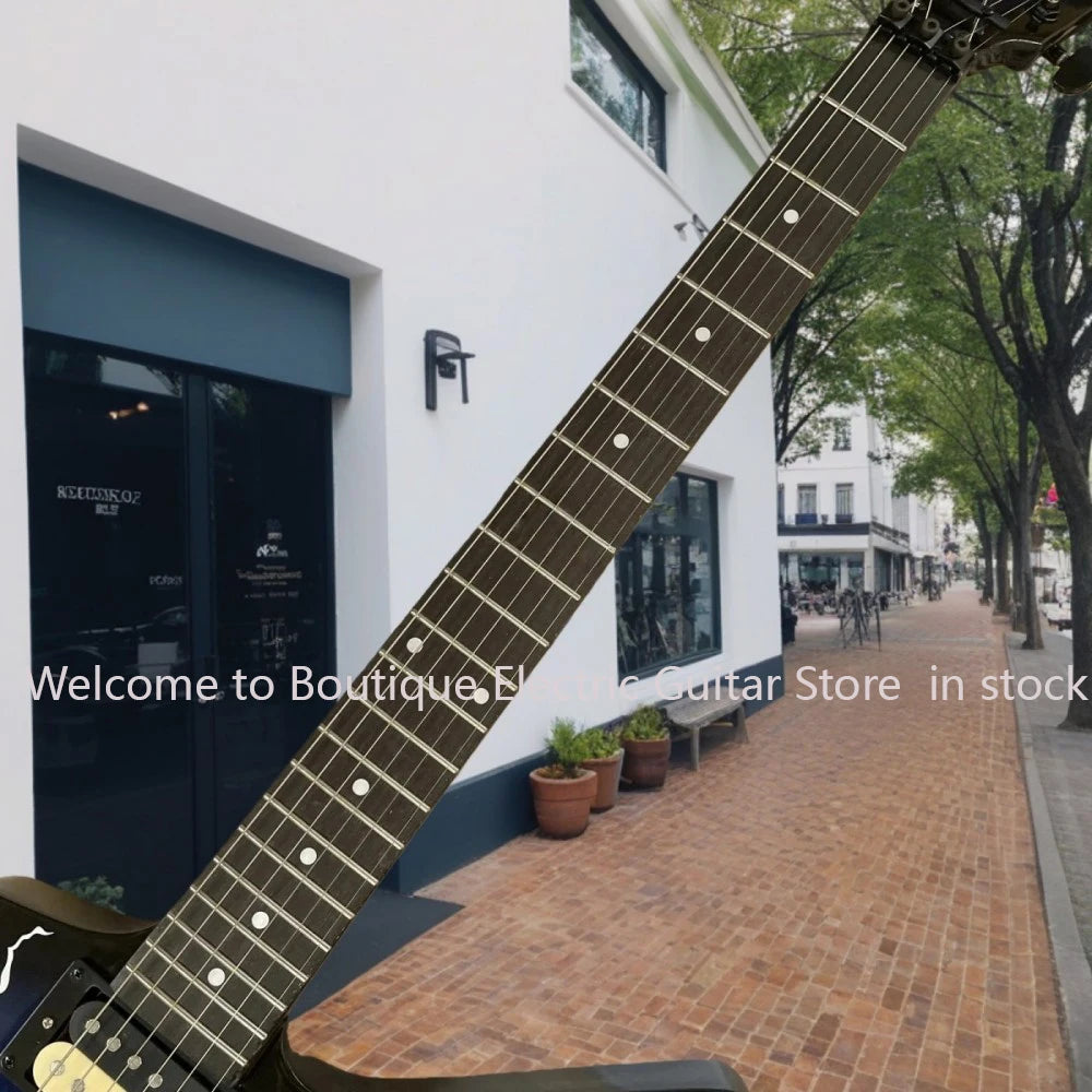 Electric Guitar Tiger-Patterned Soundboard — Deep Blue | KIMLUD