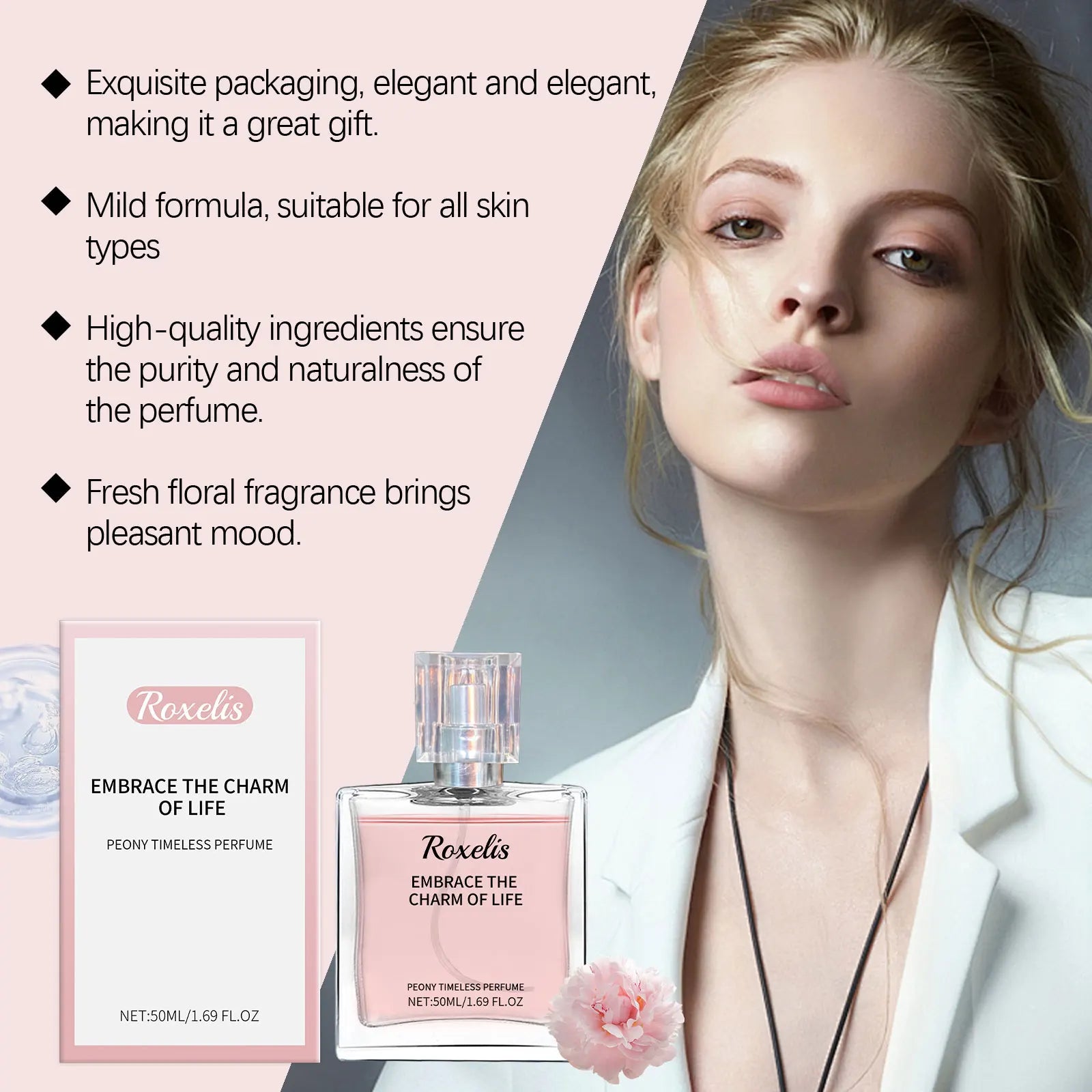 Exquisite Luxurious Floral Perfume — Peony Pink | KIMLUD
