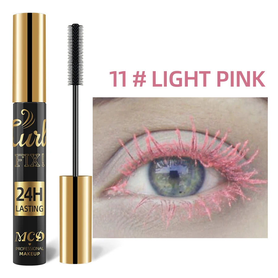 5D  Waterproof  Mascara Vibrant  9 Color-Lasting Curl Ink Formula -Eyeliner Extension  Blue Green Black Eye Makeup Cosmetic