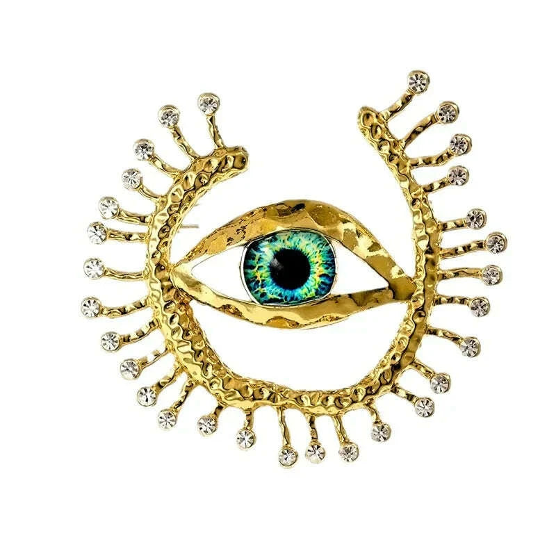KIMLUD, Vintage Devil's Eye Brooch, KIMLUD Womens Clothes