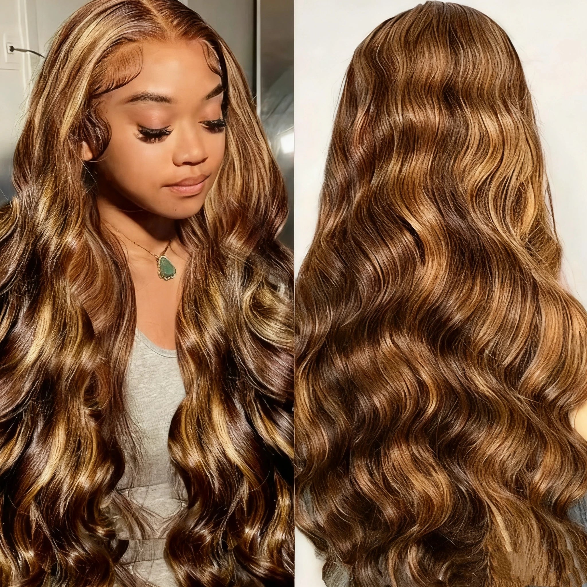 Body Wave Human Hair Wig 13x6 HD Lace Frontal — Honey Blonde | KIMLUD