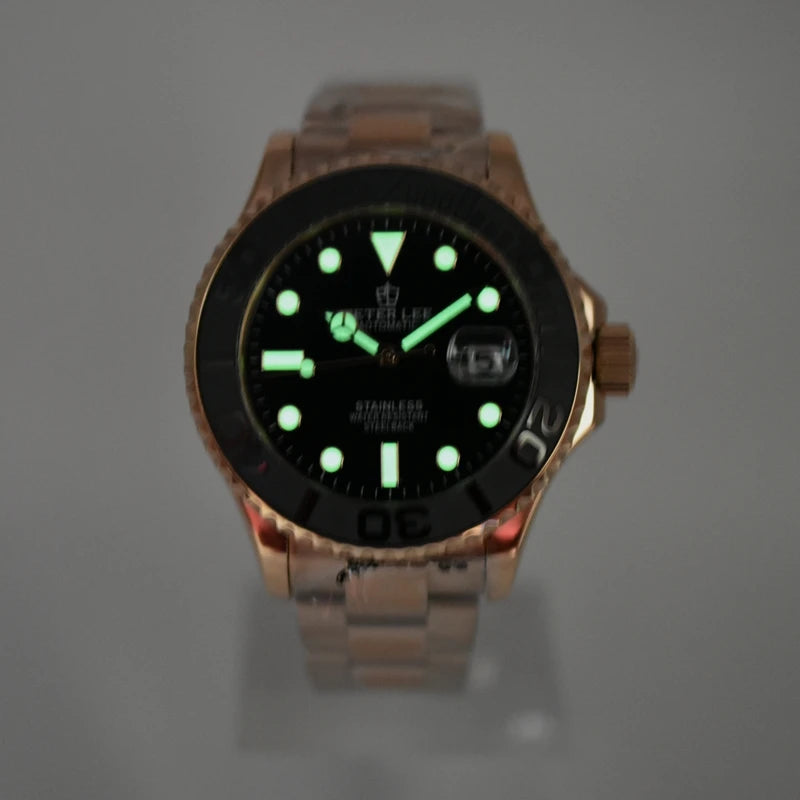 Luxury Brands Mechanical Watches For Man 3ATM Waterproof Men's Watch Stainless Steel Oyster Automatic Gold Male Dive Watch Gifts