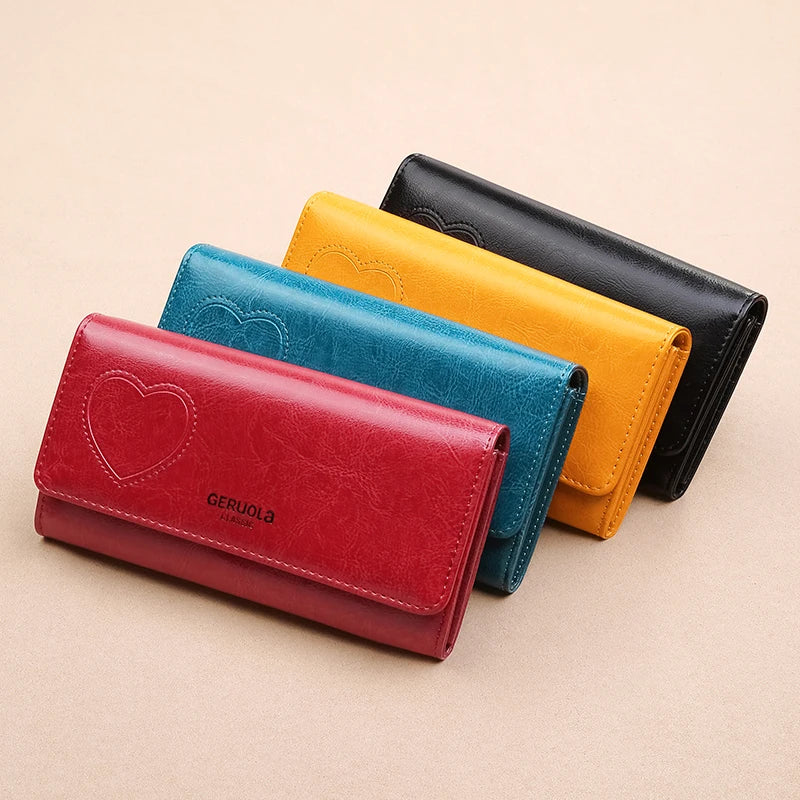 Wallet – RFID Anti-Theft – Leather Split Cow – Large Capacity | KIMLUD