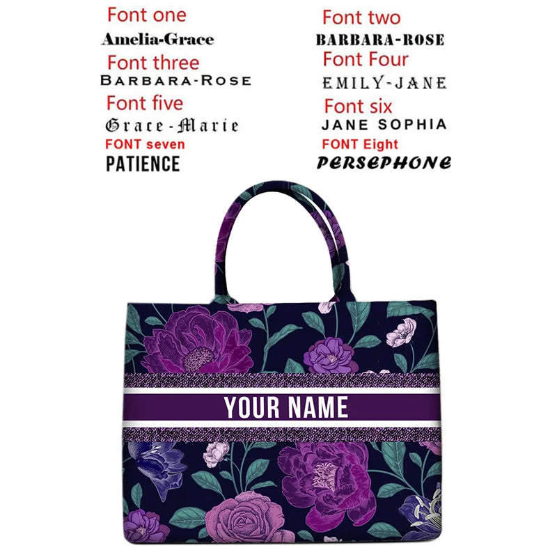 Personalized Tote Bag Canvas Printed — Natural | KIMLUD