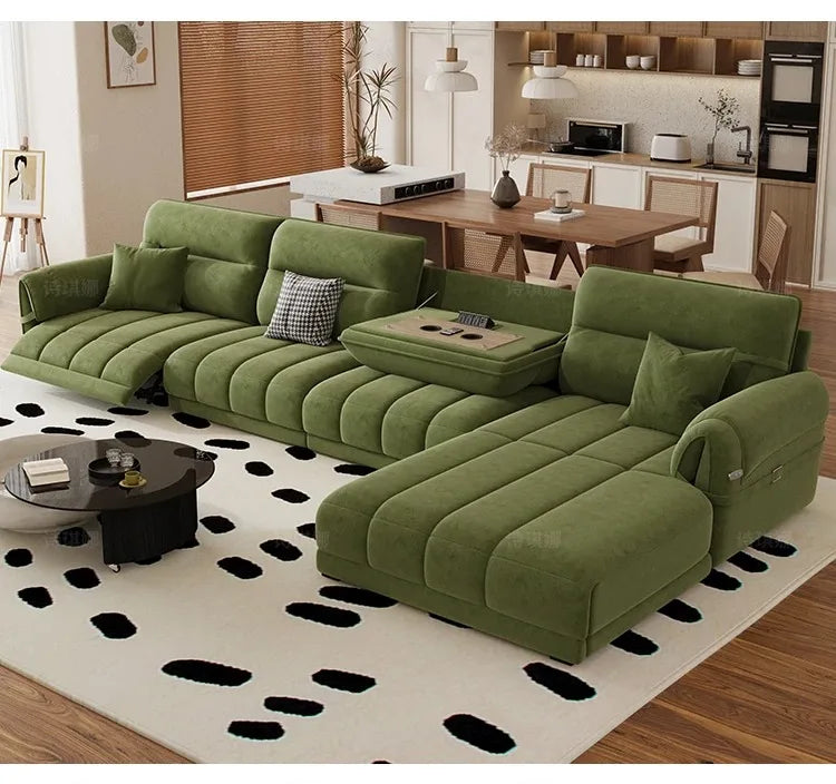 Nordic Modern Extendable Floor Sofas — Green | KIMLUD