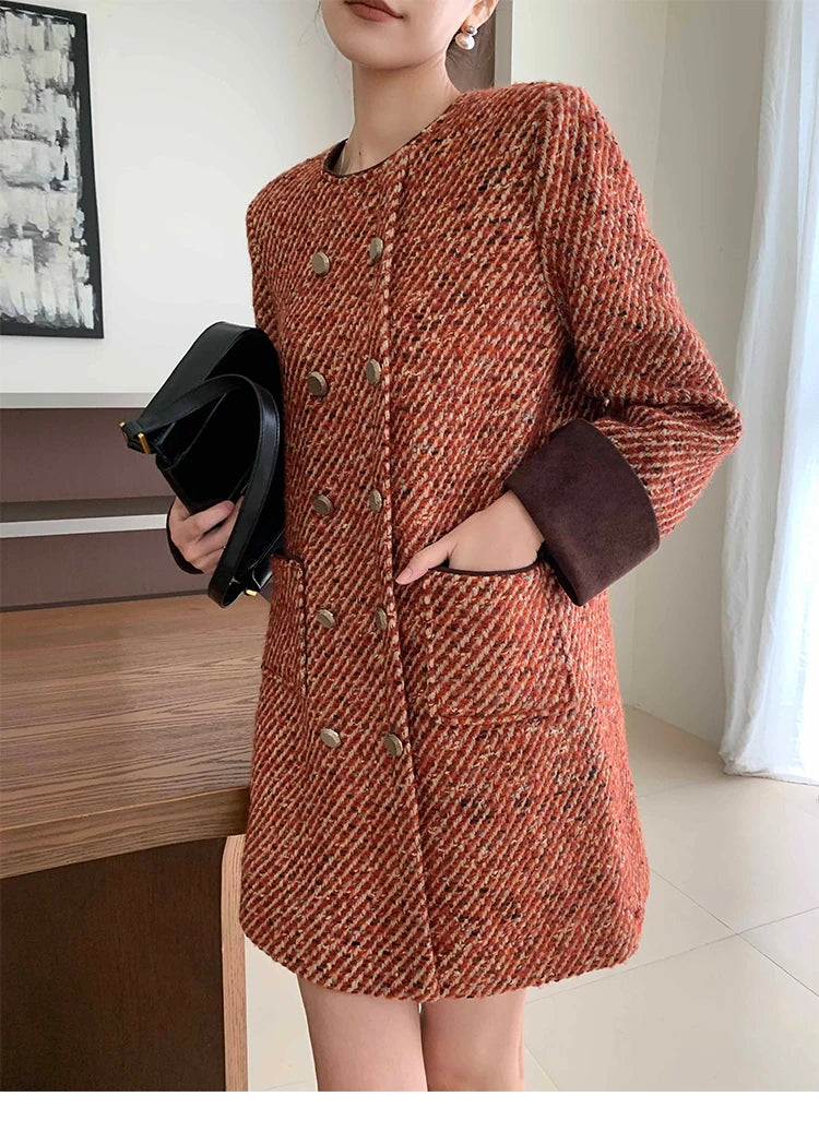 Dresses – Autumn Winter Socialite Style – Polyester – Loose Fit | KIMLUD