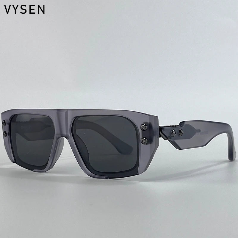 Steampunk Square Sunglasses Polarized — Black | KIMLUD