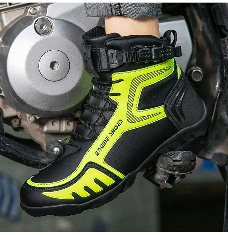 Motorcycle Boots Men Breathable Anti Slip Motorbike Cycling Ankle Length Shoes Man Motorcycle Riding Boots Motos Sports Boot