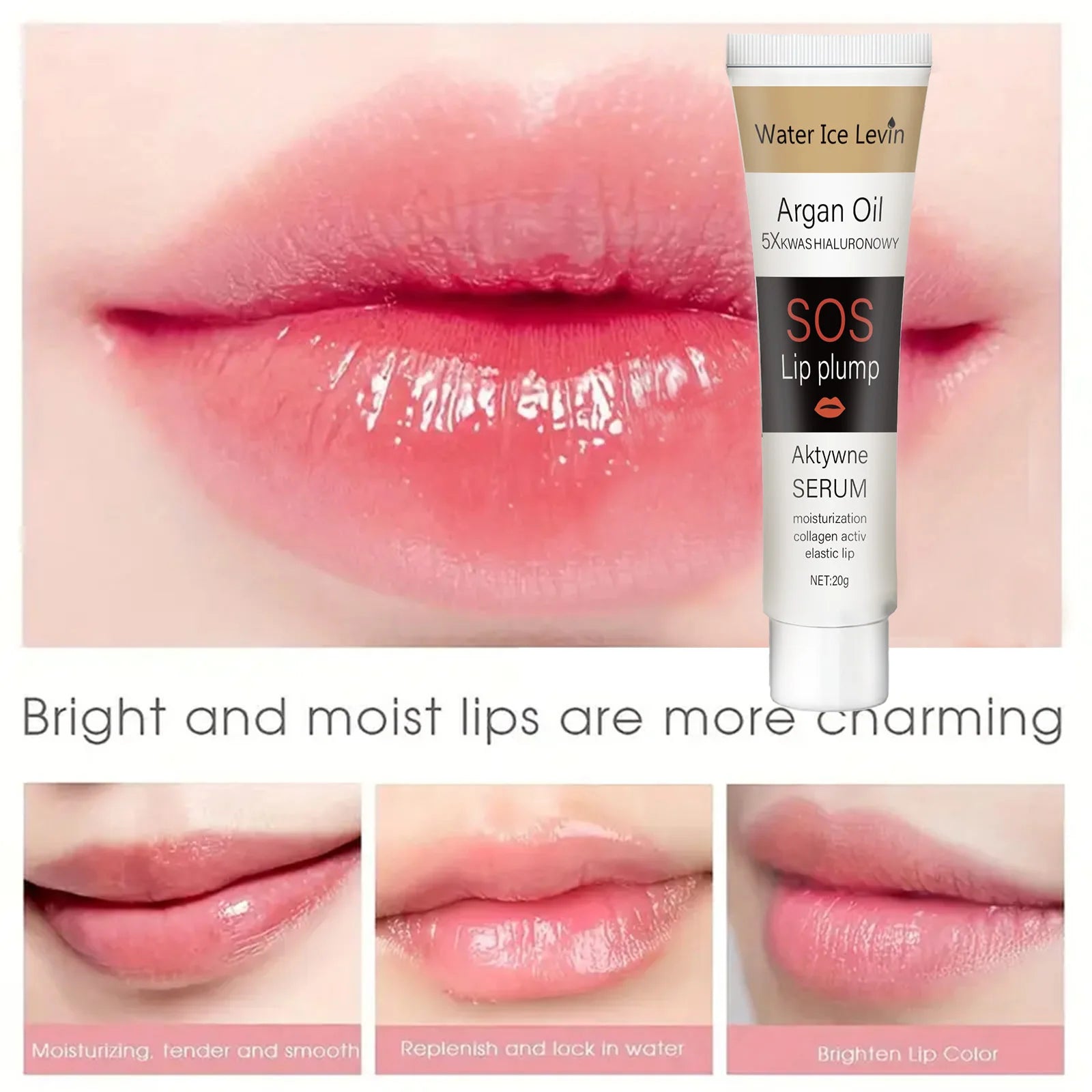 Argan Oil Lip Plumping Essence Moisturizing Nourishing — Berry | KIMLUD