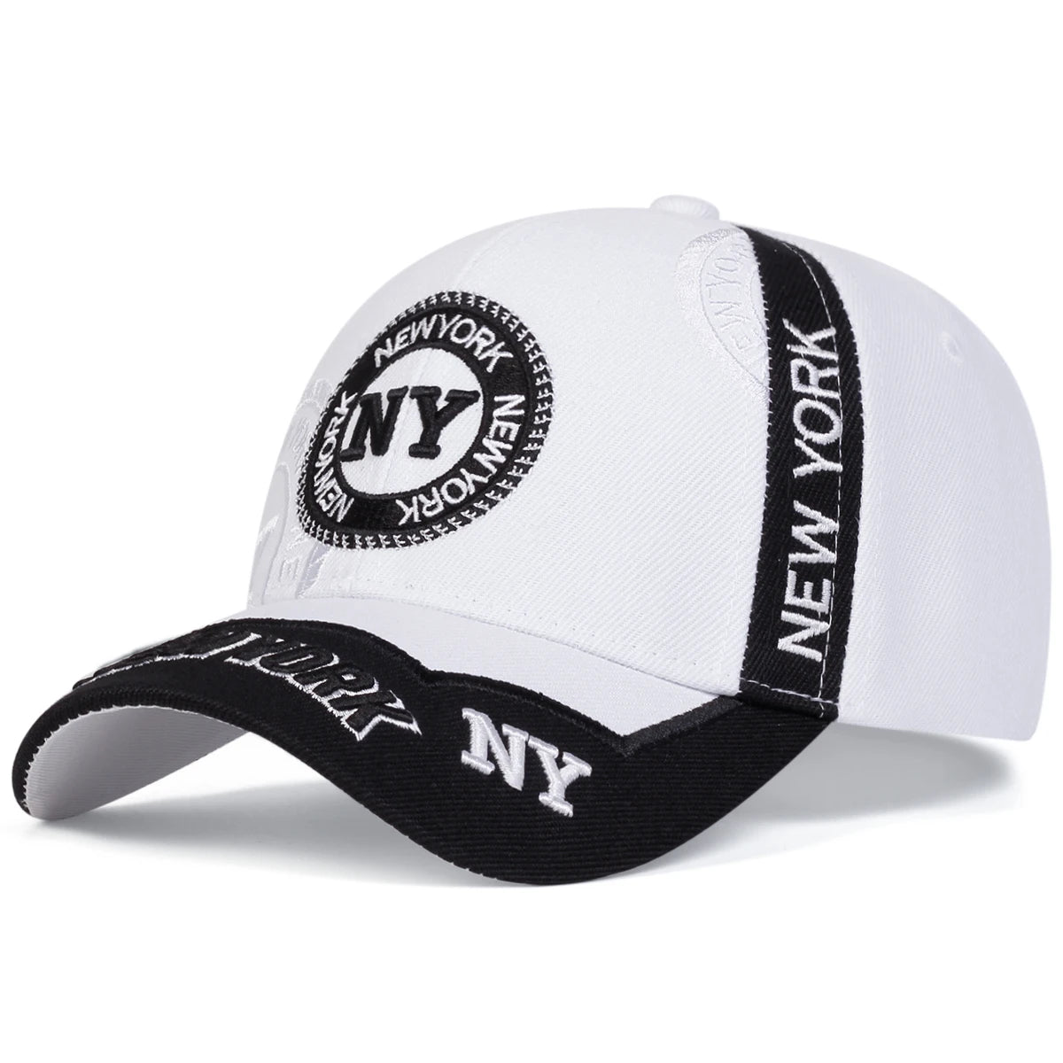 Letter Embroidered Baseball Cap Adjustable — Black | KIMLUD
