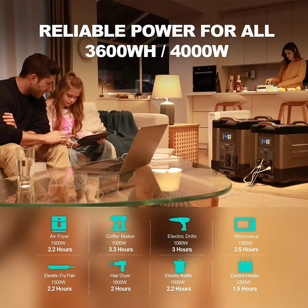 Solar Generator Portable Power Station R4000 | KIMLUD
