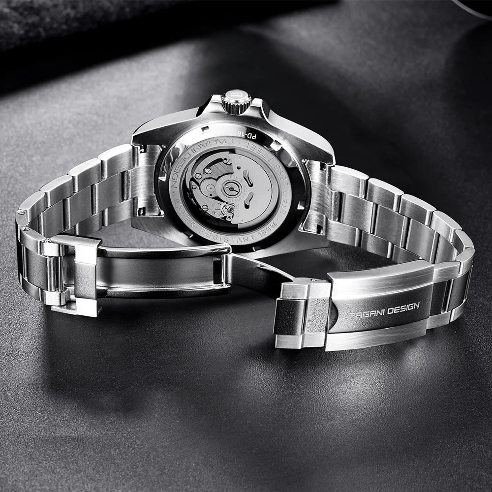 PAGANI DESIGN New NH34 Fully Automatic Mechanical Watch Men's Luxury Sapphire Glass 40MM Ceramic bezel GMT Watch 100M Waterproof