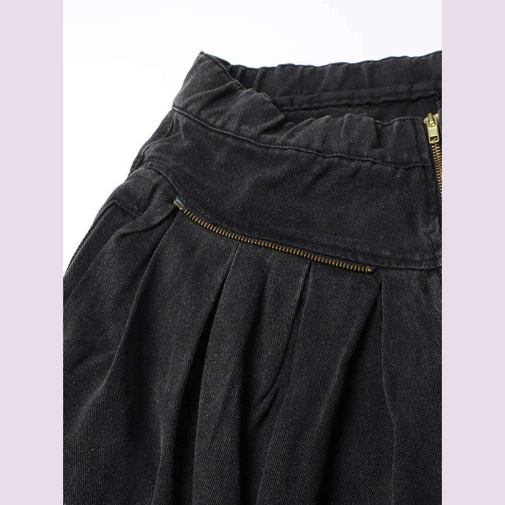 chicever-denim-womens-sets-for-women-lapel-long-sleeve-spliced-drawstring-tops-high-waist-oversize-jeans-solid-set-female-2024-kimlud-kimlud-33911701