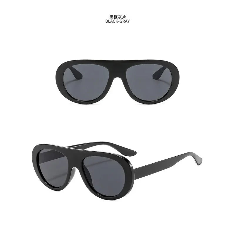 Acetate Sunglasses Oversized Hip Hop - Black | KIMLUD