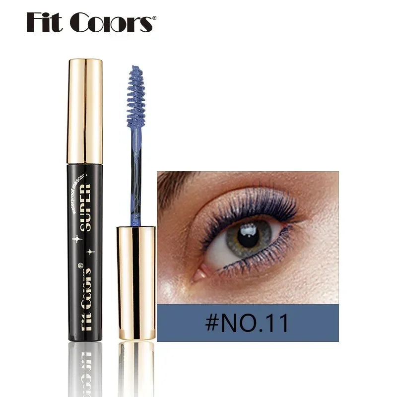 Colored Mascara Makeup 4D Silky Natural Long Eyelashes Mascara Waterproof Long-lasting Extension Thick Lasting Curling Mascara