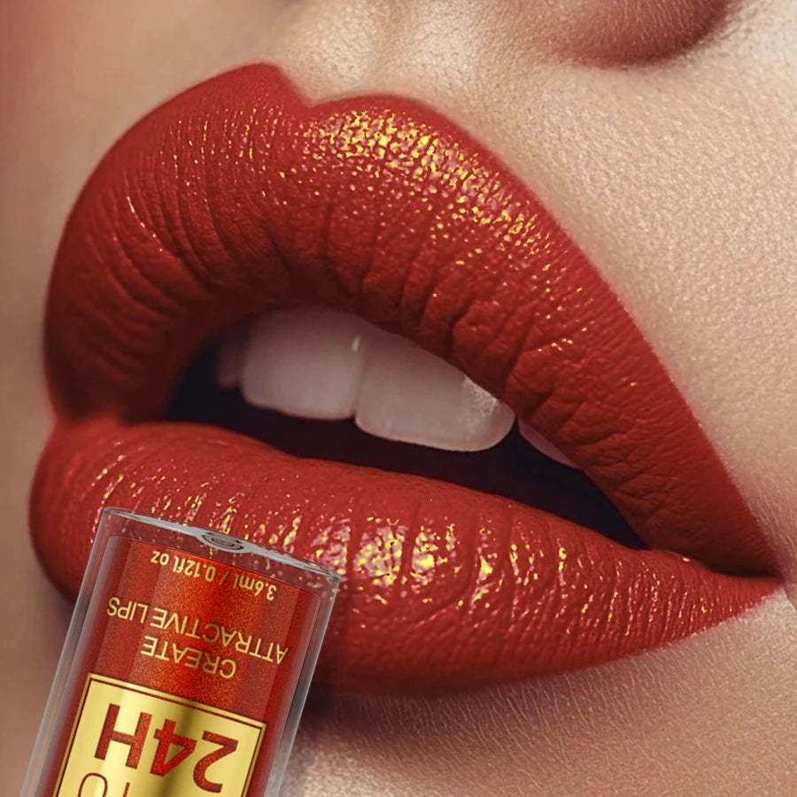 1PC Glitter Metallic 14 Colors Lip Glaze Shiny Long Lasting Lip Gloss Liquid Lipstick Korean Makeup Lip Oil Lip Tint Gifts