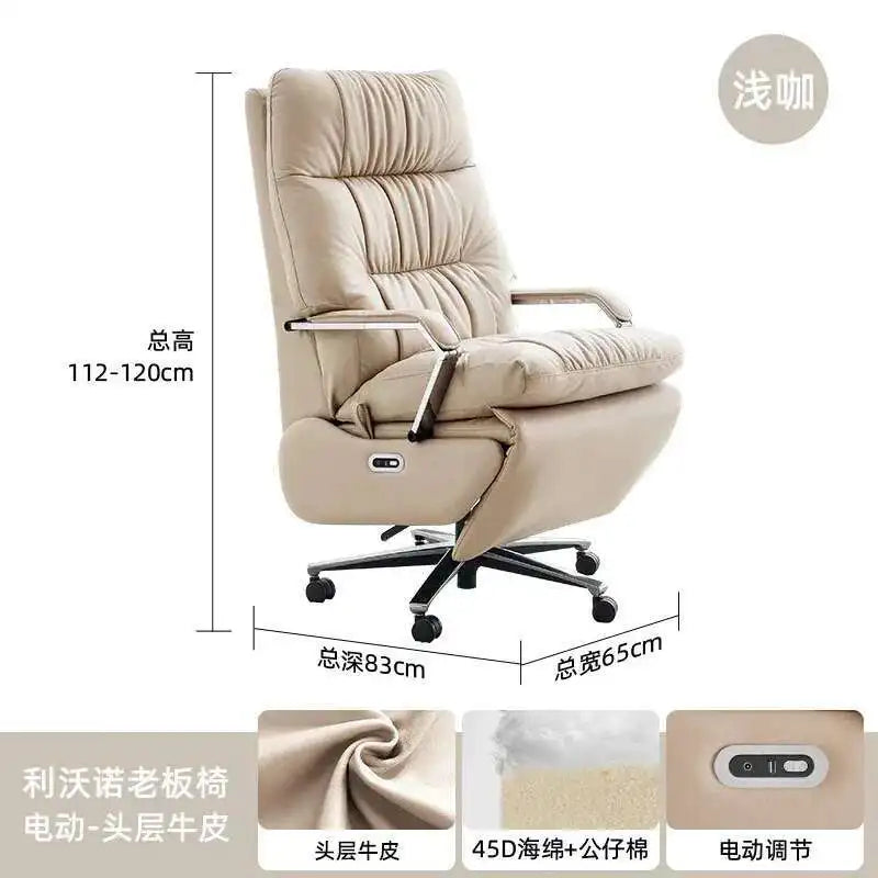 Nordic Cortex Fabric Recliner Chair Ergonomic — White | KIMLUD