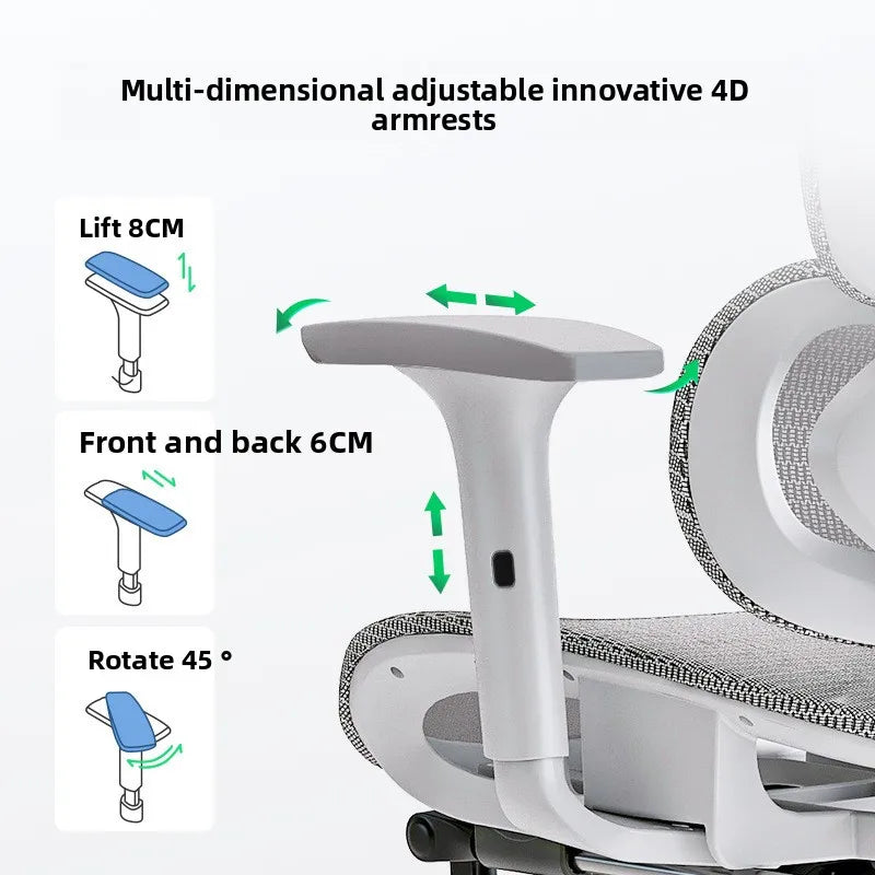 Office Chair – Adjustable Lumbar Support – Nylon Frame – Ergonomic | KIMLUD