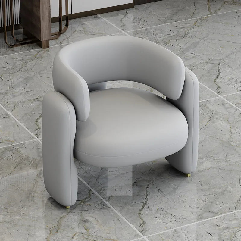 Moroccan-Inspired Minimalist Lounge Chair With Wood Frame And Baby Fleece — Mint Green | KIMLUD