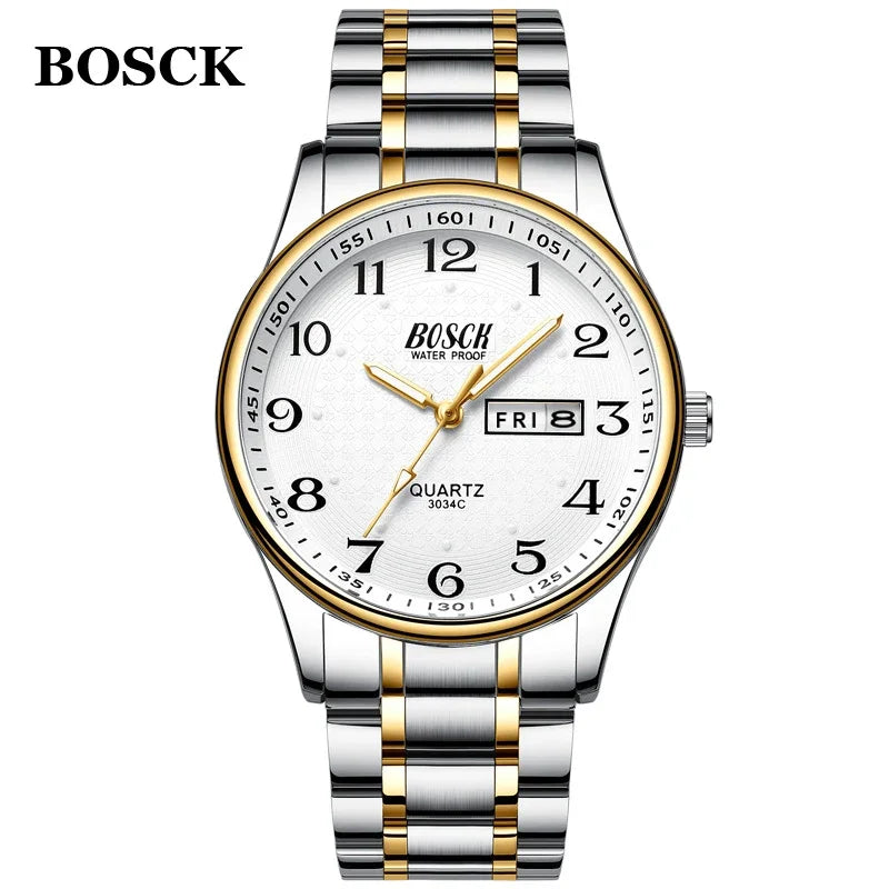 Relogio Masculino Men's Watch Luxury Full Steel Watches Fashion Quartz Wristwatch Waterproof Date Male Clock Relojes Hombre