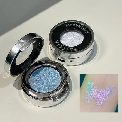 Eyeshadow – 3D Butterfly Embossing – Pearlescent Texture – Blue Purple | KIMLUD