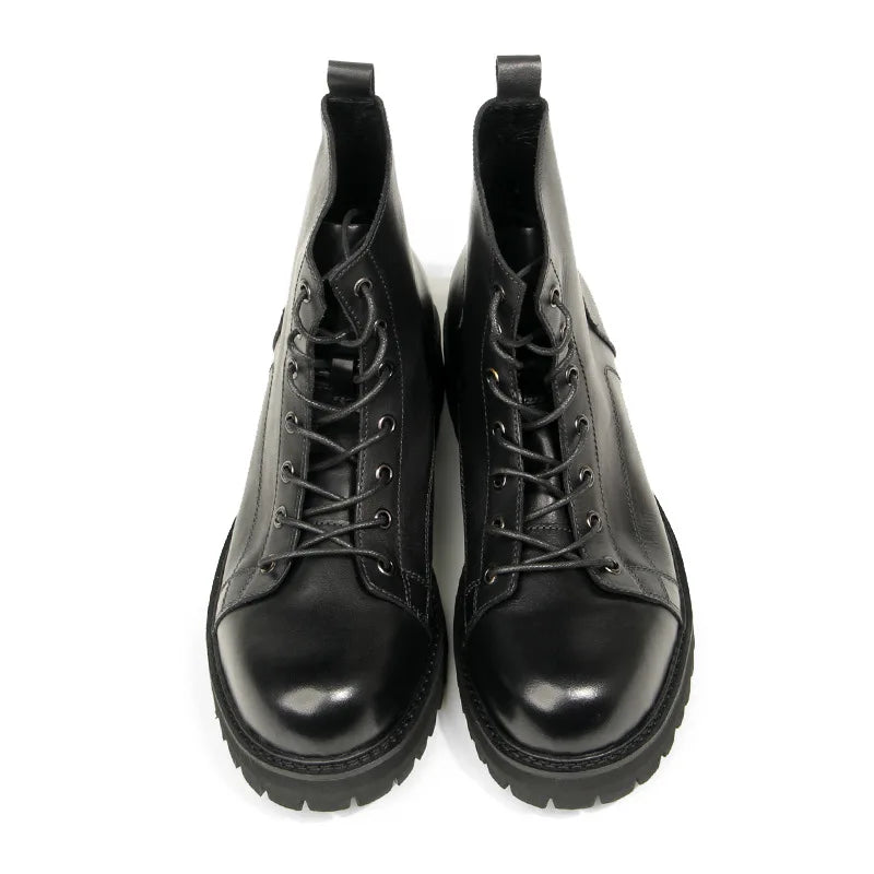 Goodyear-Welted Motorcycle Boots Rugged Heritage — Vintage Oil | KIMLUD
